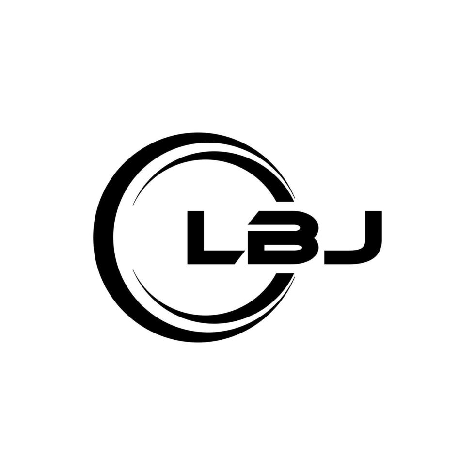 lbj brief logo ontwerp in illustratie. vector logo, schoonschrift ontwerpen voor logo, poster, uitnodiging, enz.