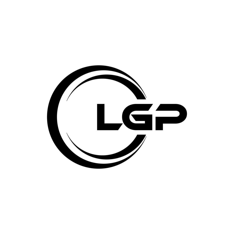 lgp brief logo ontwerp in illustratie. vector logo, schoonschrift ontwerpen voor logo, poster, uitnodiging, enz.