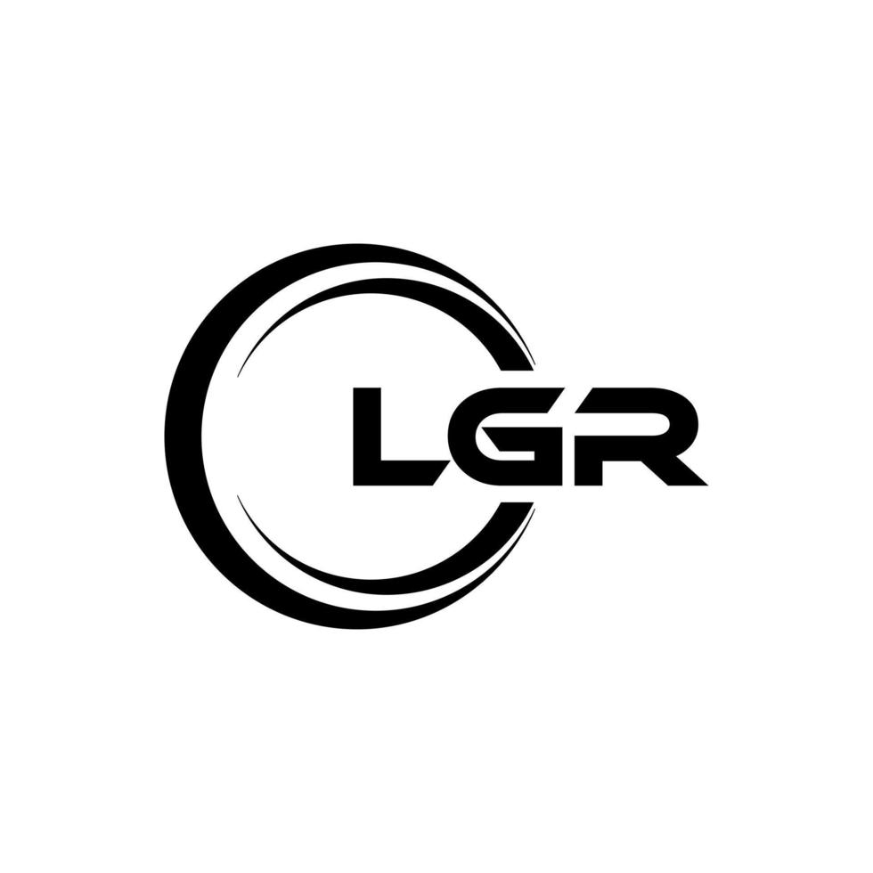 lgr brief logo ontwerp in illustratie. vector logo, schoonschrift ontwerpen voor logo, poster, uitnodiging, enz.