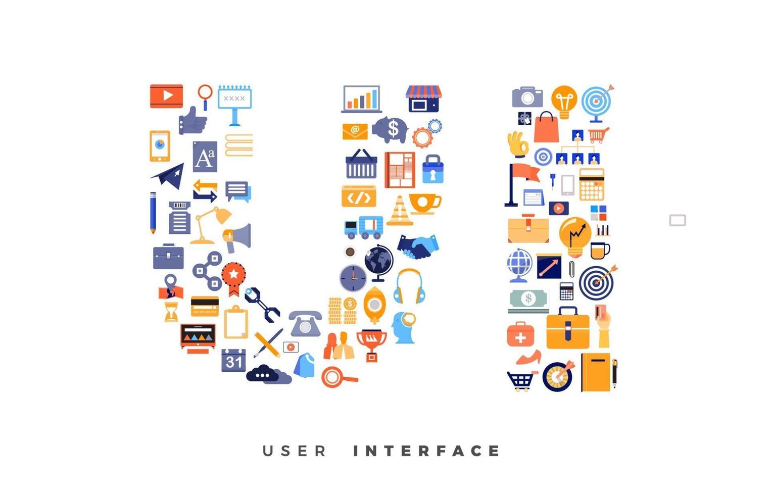 ui pictogram collage vector