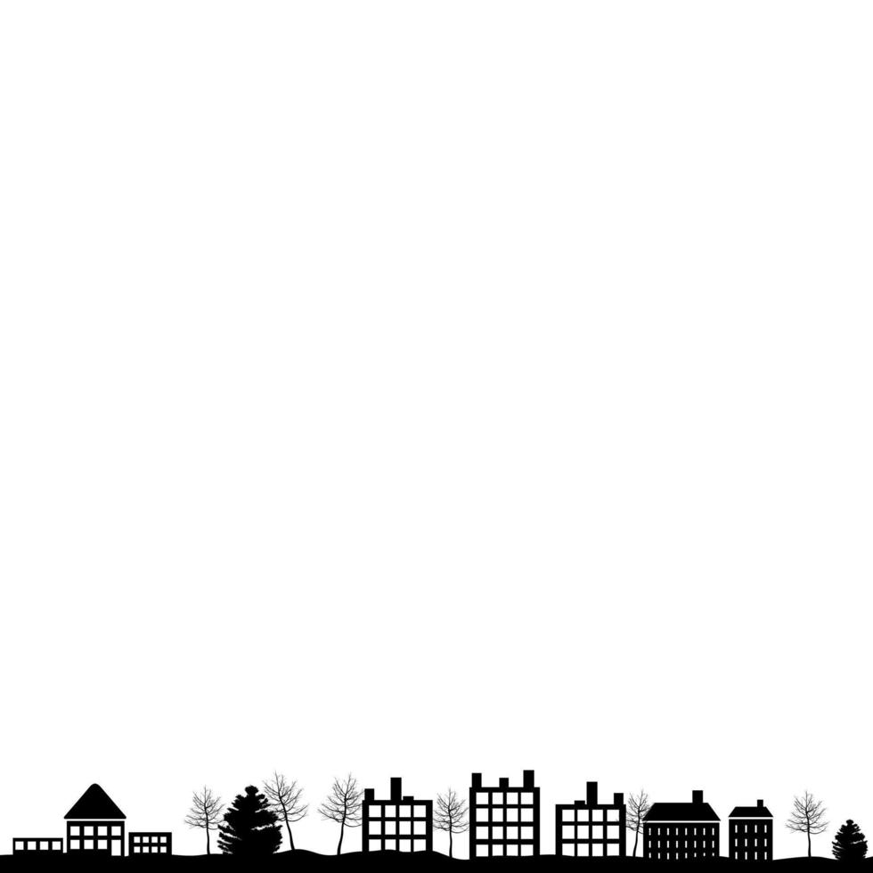 silhouet van de stedelijk landschap vector