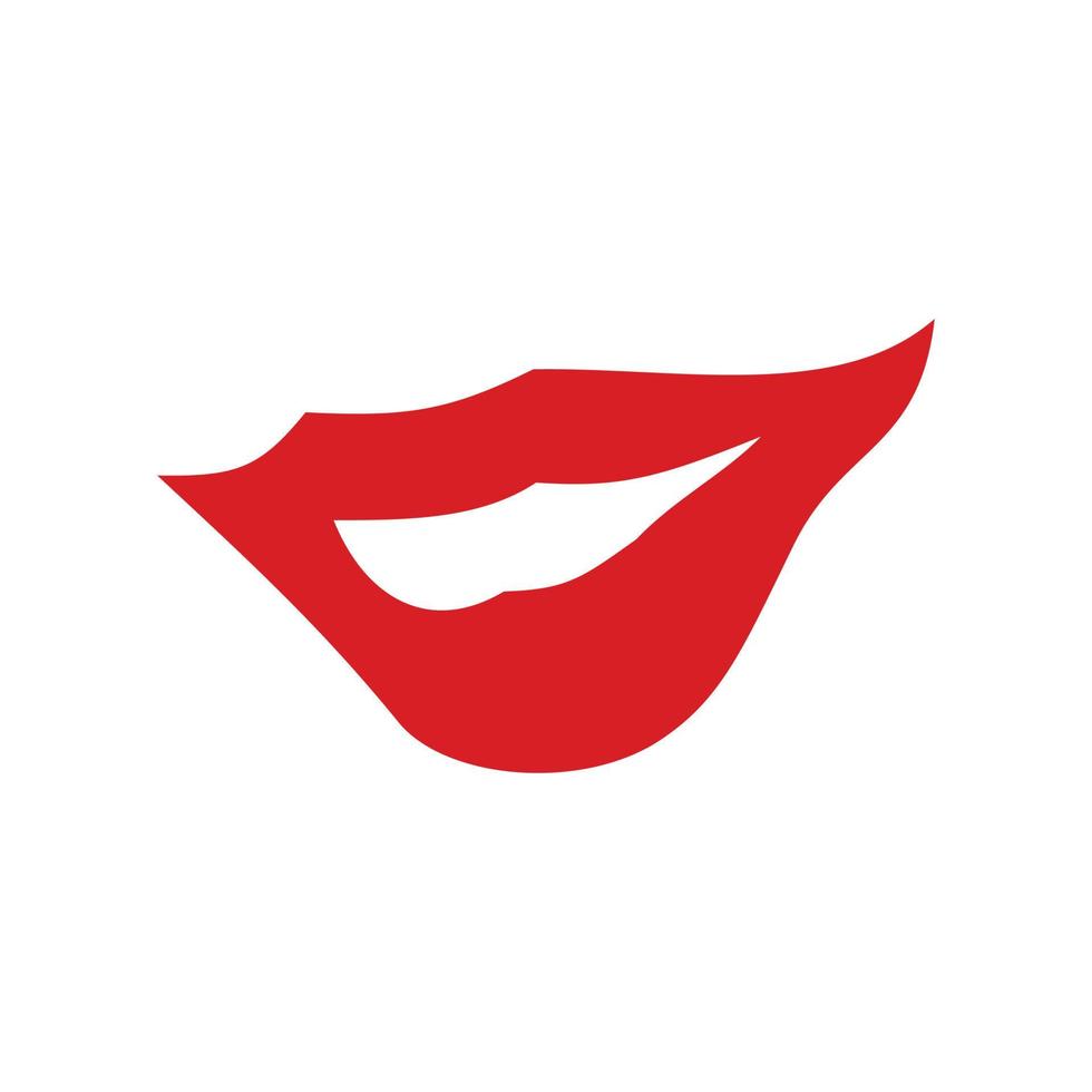 afdrukken van vrouw lippen Aan een papier van rood kleur vector