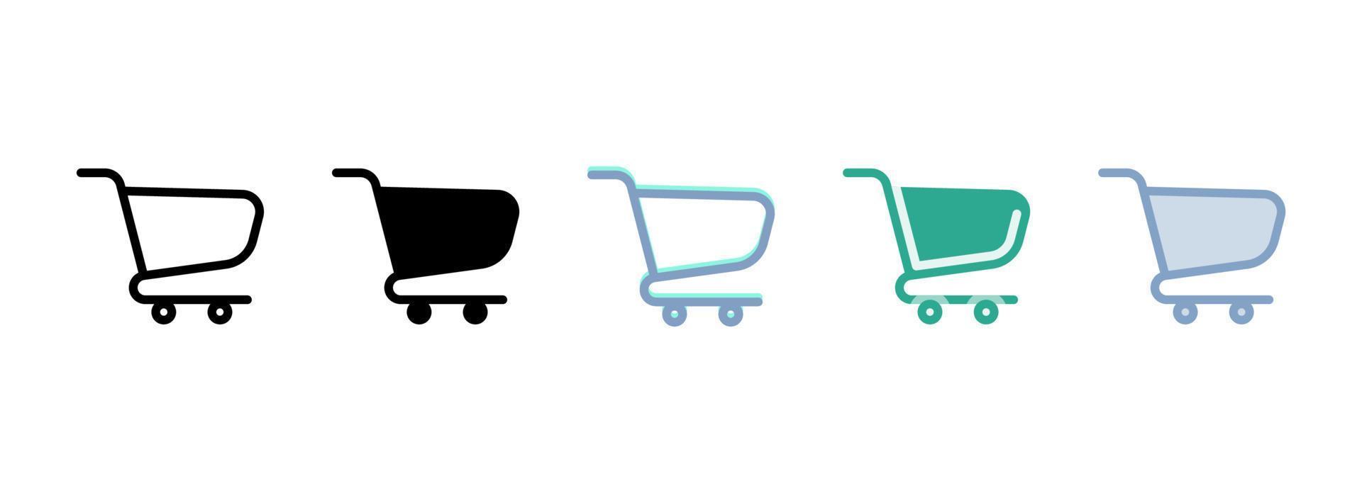 gemakkelijk vector icoon Aan een thema kar trolley