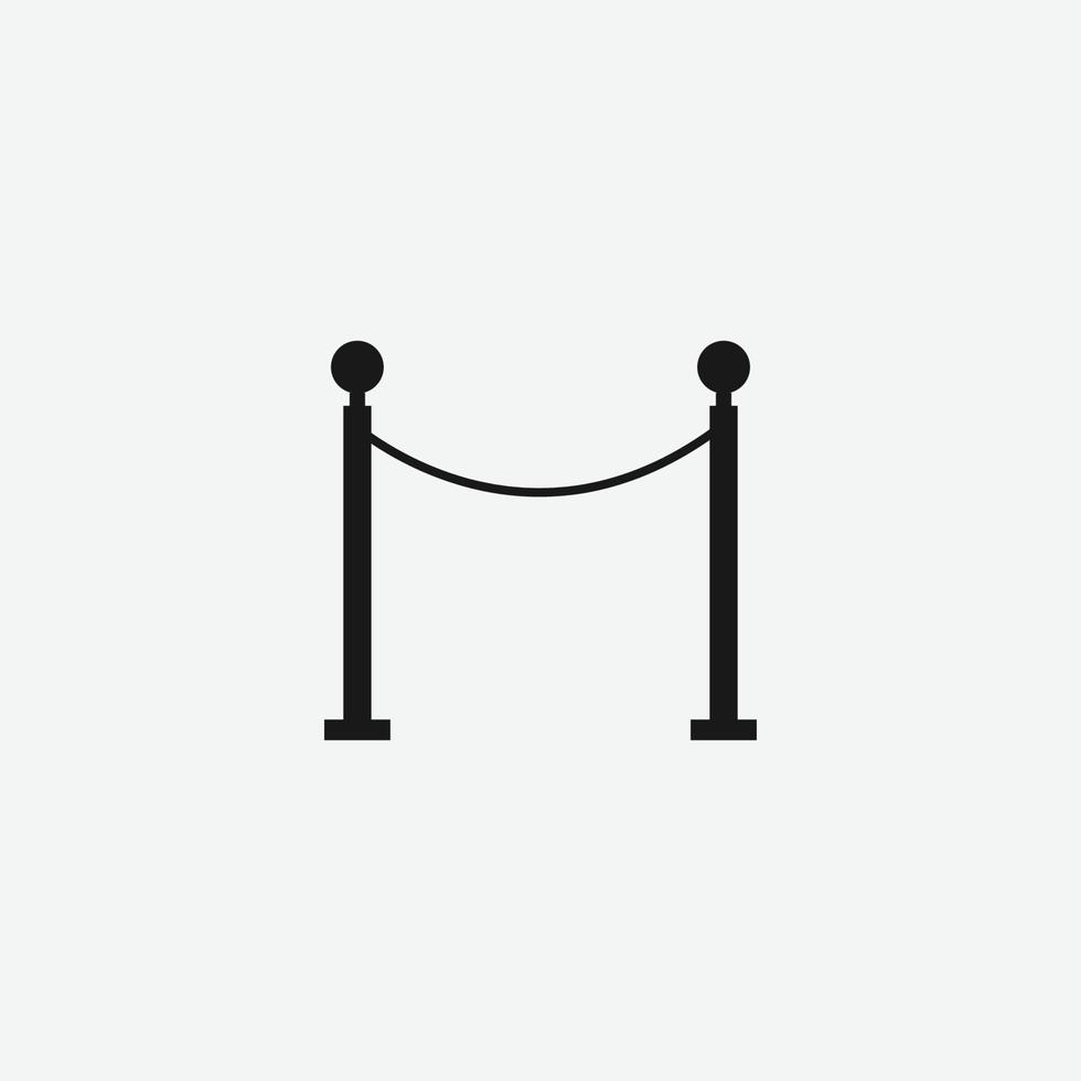 barrière touw vector pictogram symbool voor website en mobiele app