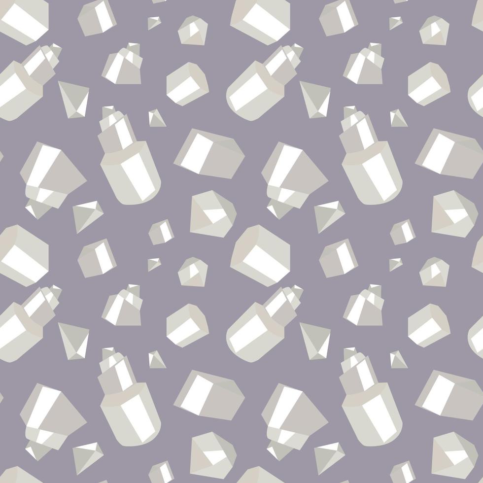 naadloos patroon met kleurrijk fantastisch edelsteen Kristallen. kostbaar stenen, Kristallen, diamanten. vector achtergrond. het drukken Aan textiel en papier tekenfilm tekeningen. geschenk inpakken. seleniet voor slaap