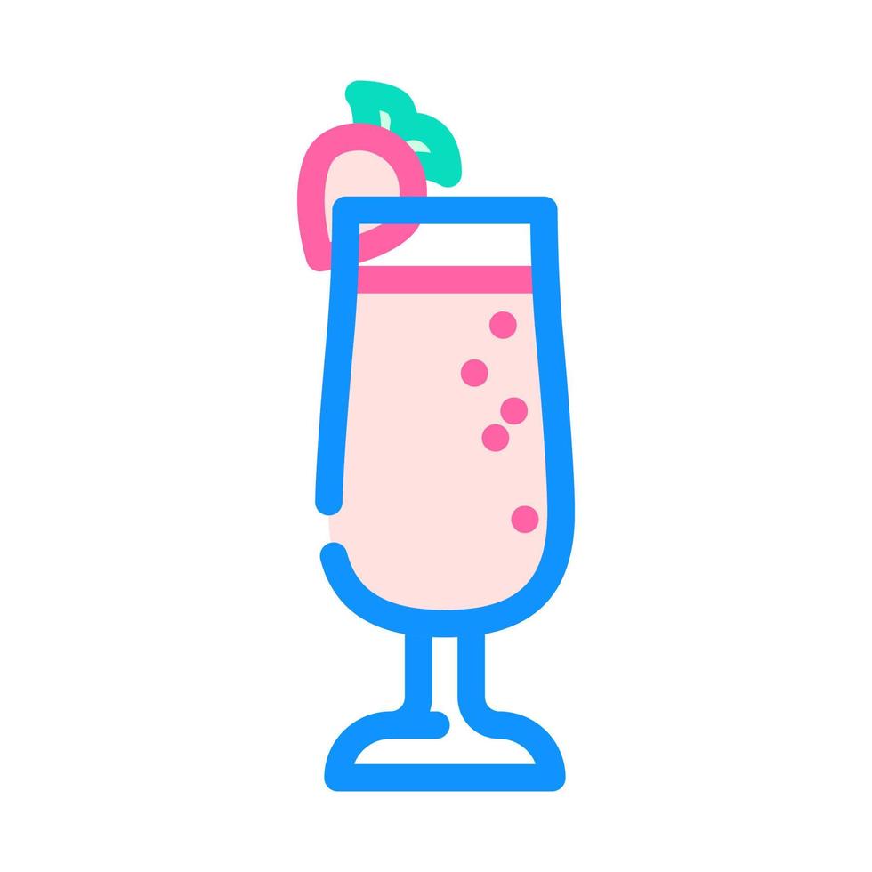 yoghurt smoothie drinken kleur icoon vector illustratie