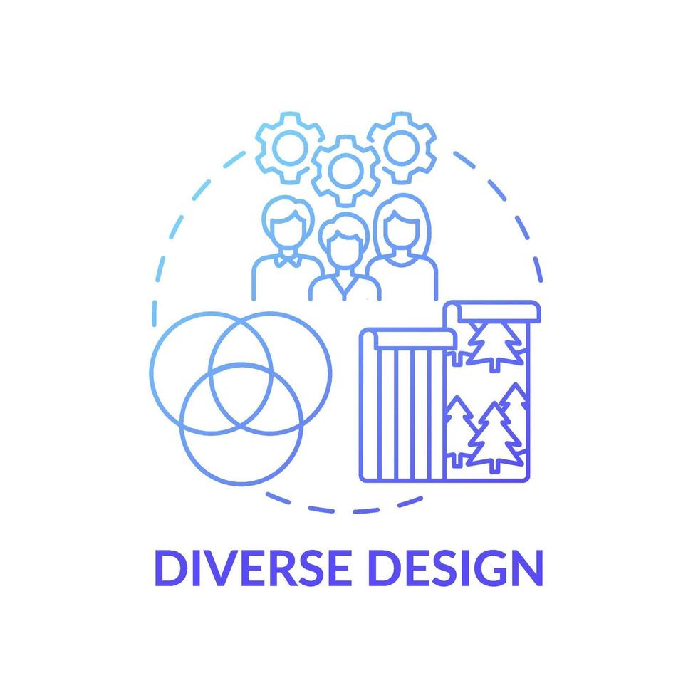 divers ontwerp concept pictogram vector