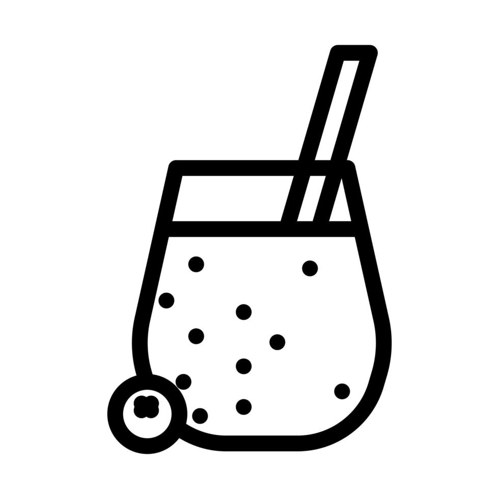 BES smoothie drinken lijn icoon vector illustratie