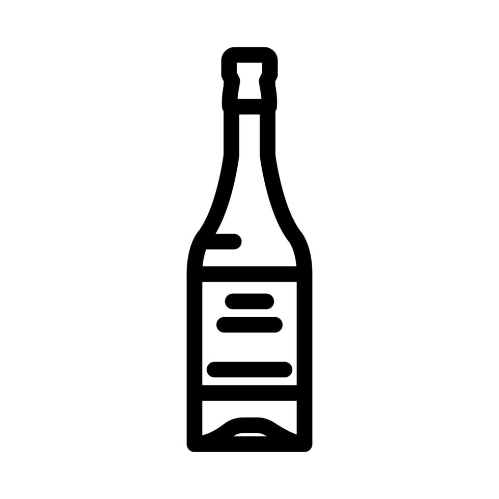 wijn drinken fles lijn icoon vector illustratie