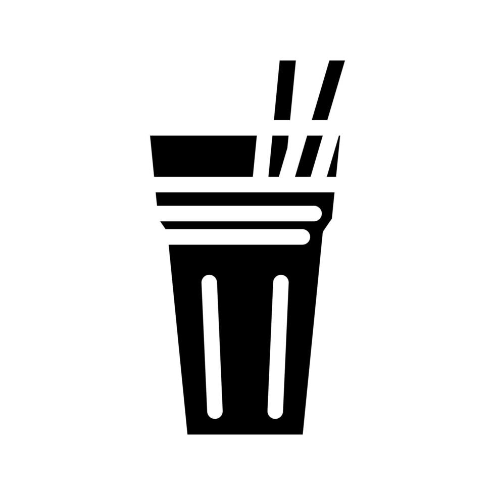 melk smoothie drinken glyph icoon vector illustratie