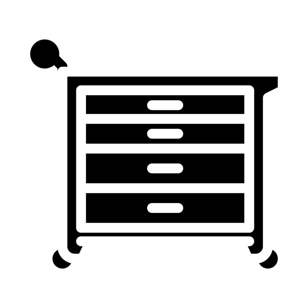 gereedschapskist garage glyph icoon vector illustratie