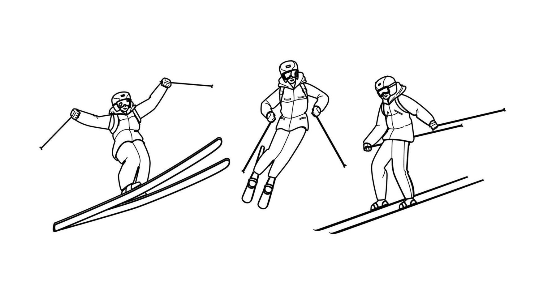 skiën sneeuw winter vector