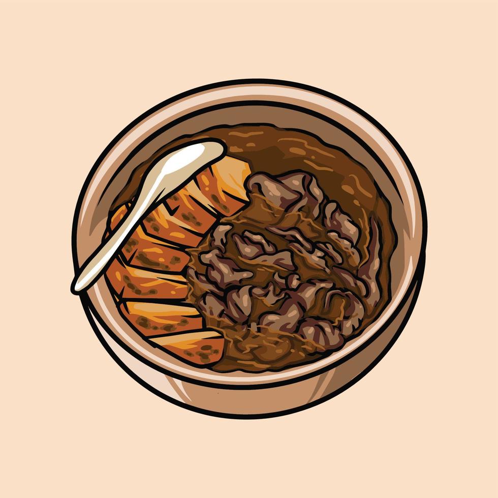 heet pot sukiyaki voedsel vector