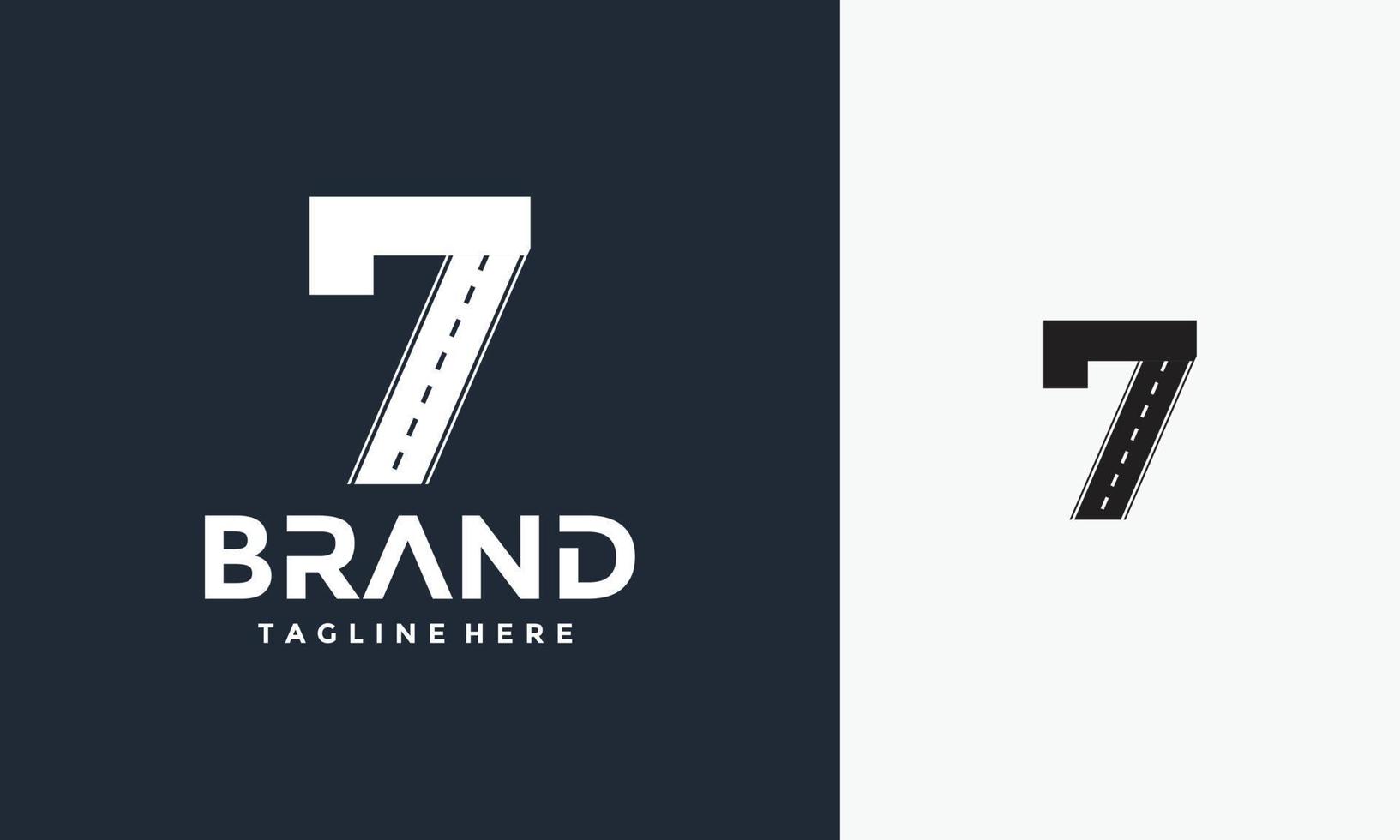 aantal 7 snelweg logo vector