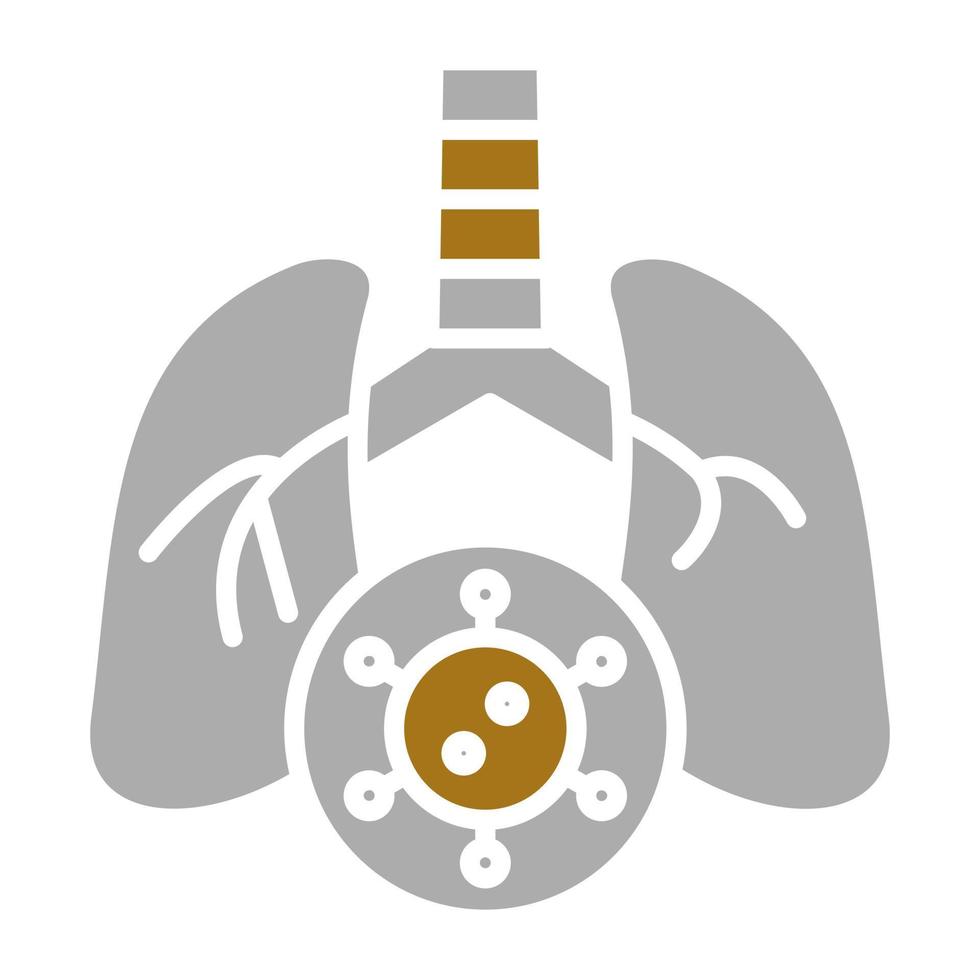longen infectie vector icoon stijl