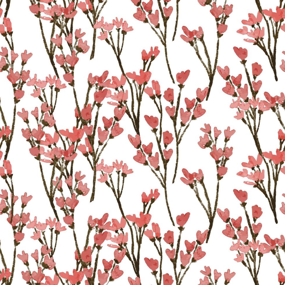 aquarel wildflower naadloze bloemmotief vector