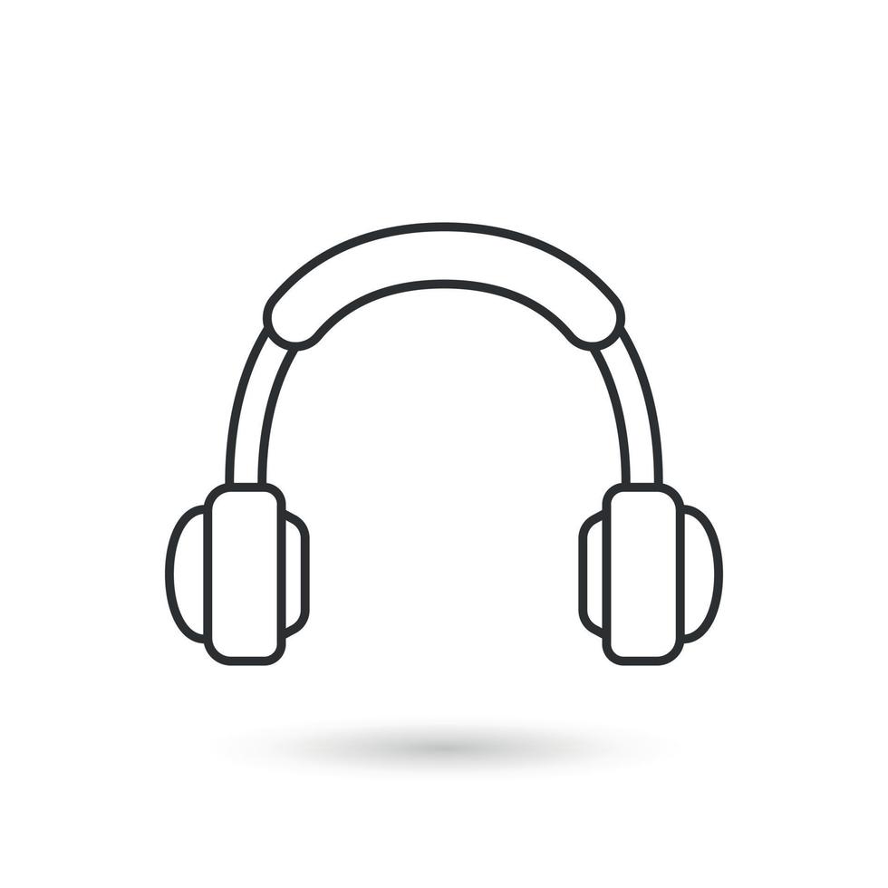 koptelefoon icoon in vlak stijl. oortelefoon vector illustratie Aan geïsoleerd achtergrond. luister muziek- teken bedrijf concept.