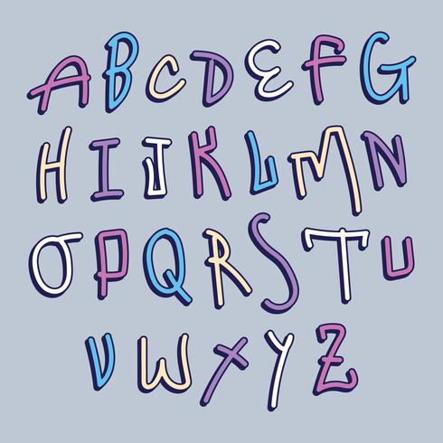 Kleurrijk Graffiti-alfabet vector