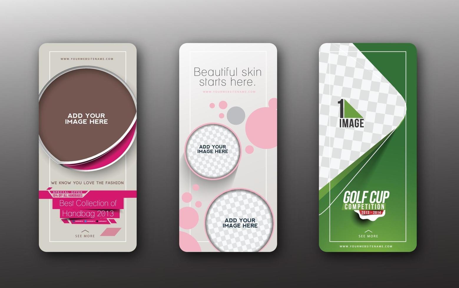 golf cup schoonheidssalon mode koptekst en banner vector ontwerp