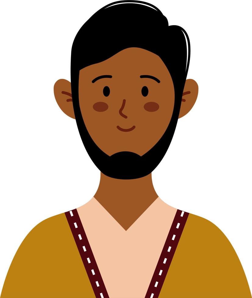 gemakkelijk Mens vlak ontwerp avatar vector