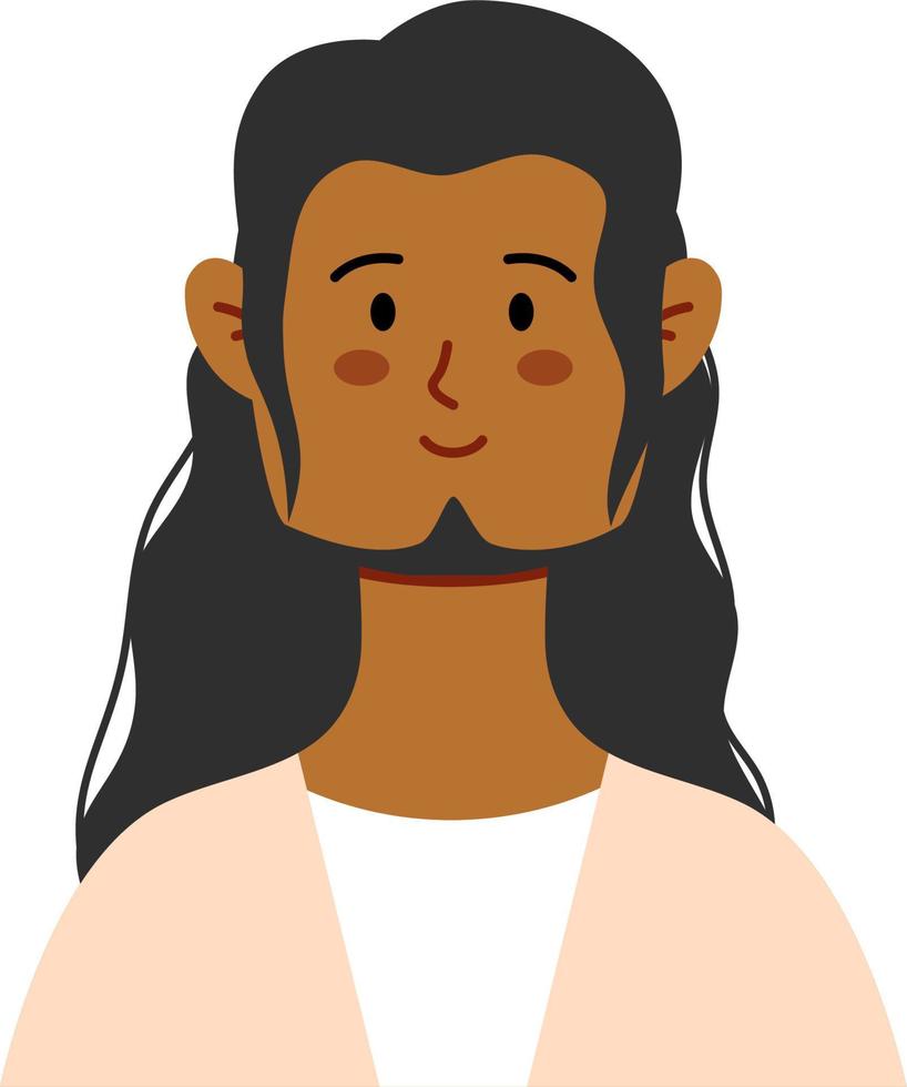 gemakkelijk Mens vlak ontwerp avatar vector