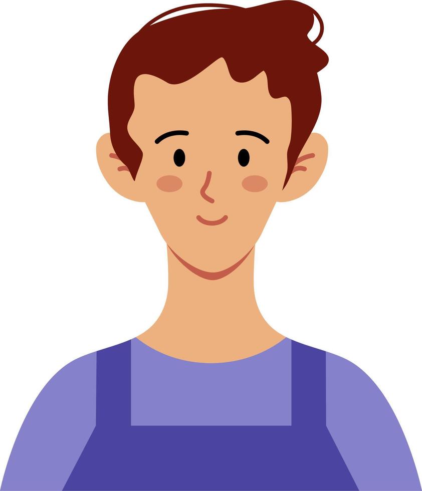 gemakkelijk Mens vlak ontwerp avatar vector