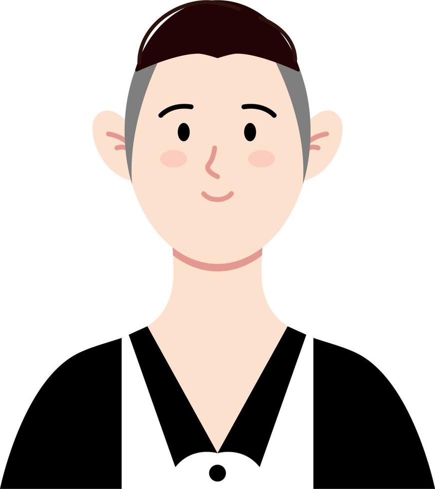 gemakkelijk Mens vlak ontwerp avatar vector