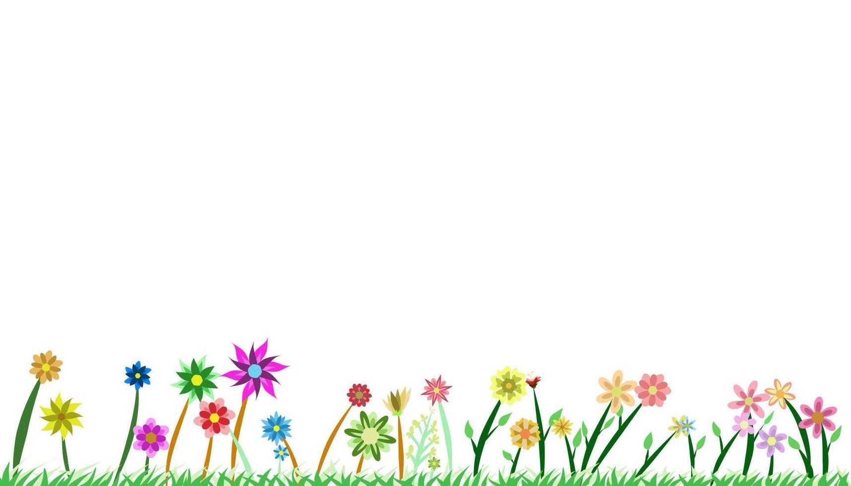 achtergrond illustratie met kleurrijk bloemen planten vector