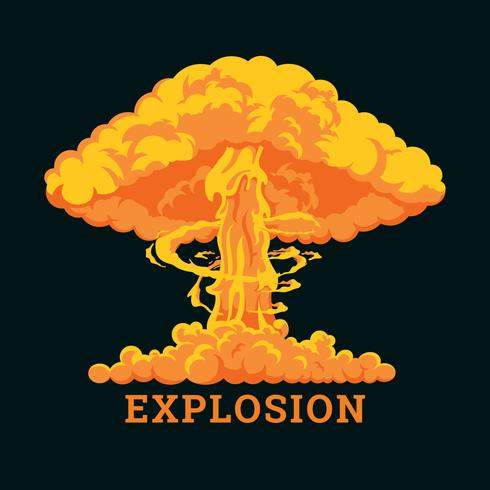 Nucleaire explosie vector
