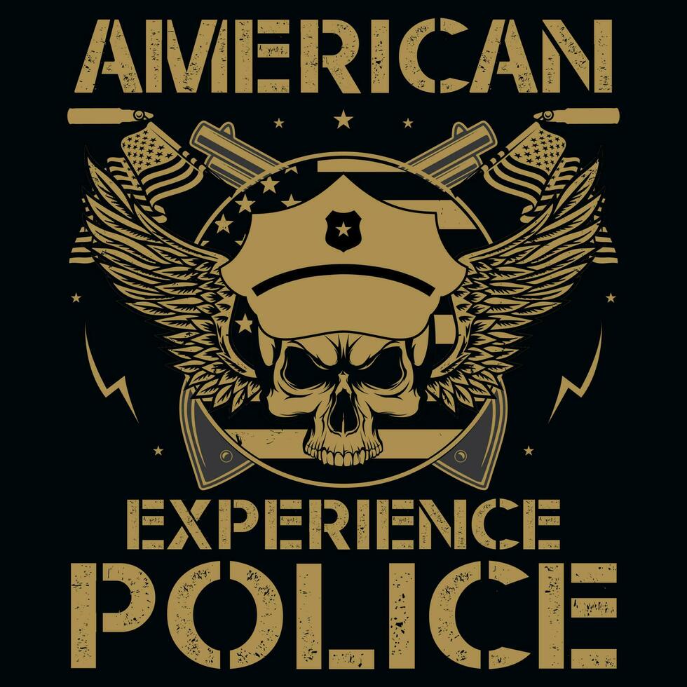Politie grafiek t-shirt ontwerp vector