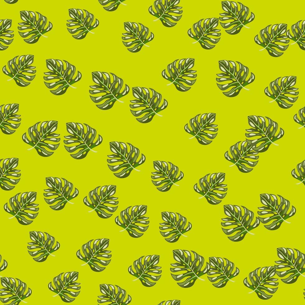 gestileerde monstera bladeren naadloos patroon. blad achtergrond. hawaiiaans regenwoud bloemen achtergrond. exotisch oerwoud planten eindeloos behang. v vector