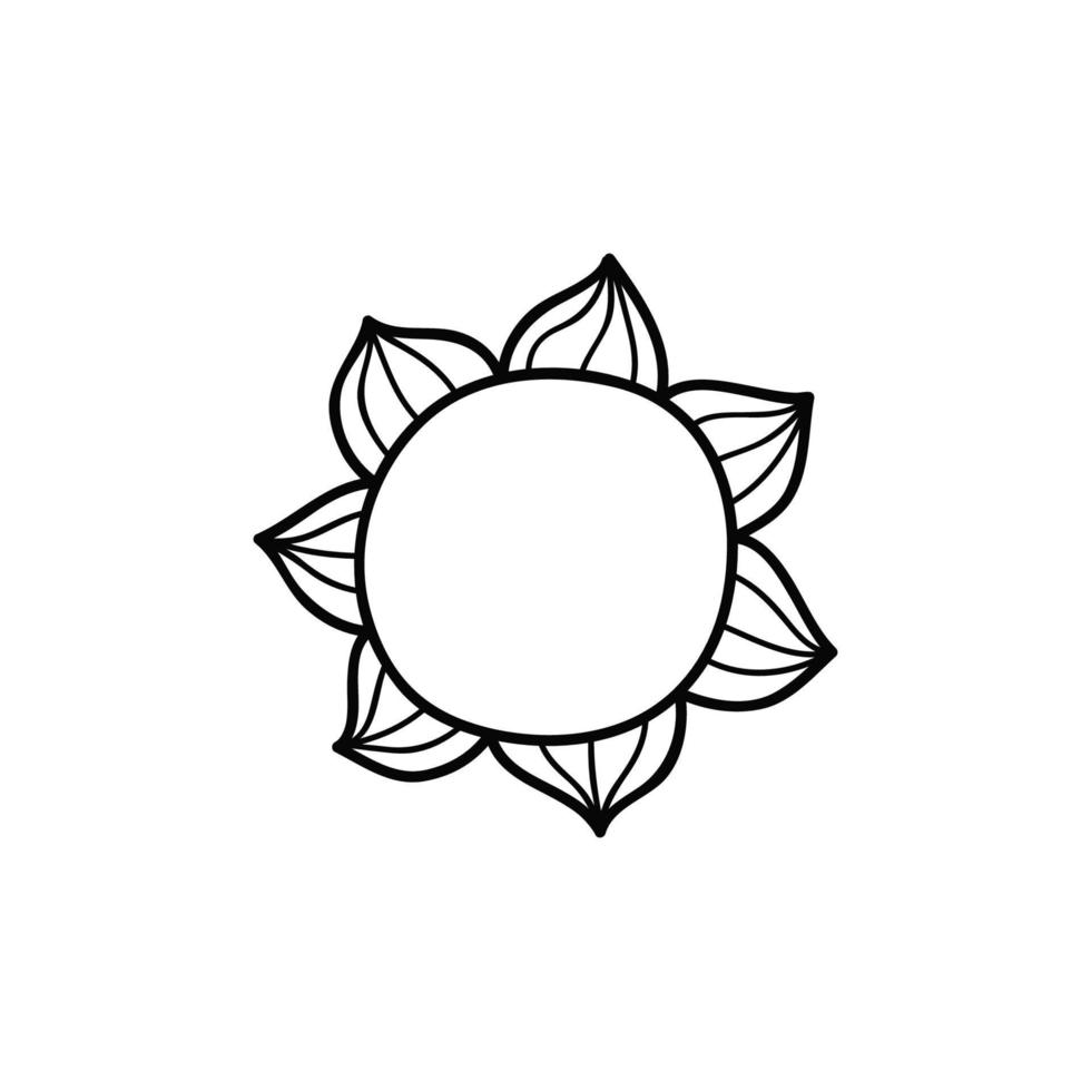 tekening schets zon icoon. vector