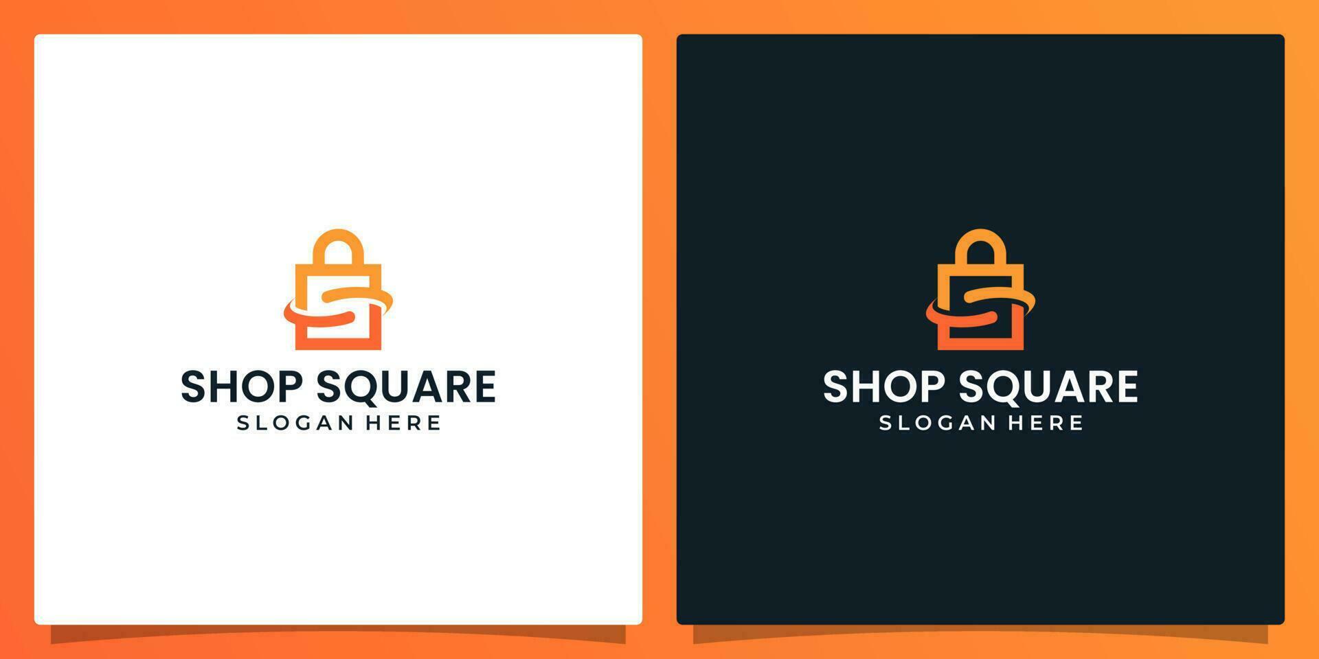 sjabloon ontwerp logo boodschappen doen zak abstract met symbool eerste brief s. premie vector