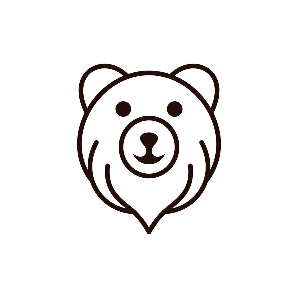 beer hoofd gezicht grappig lijn gemakkelijk logo vector