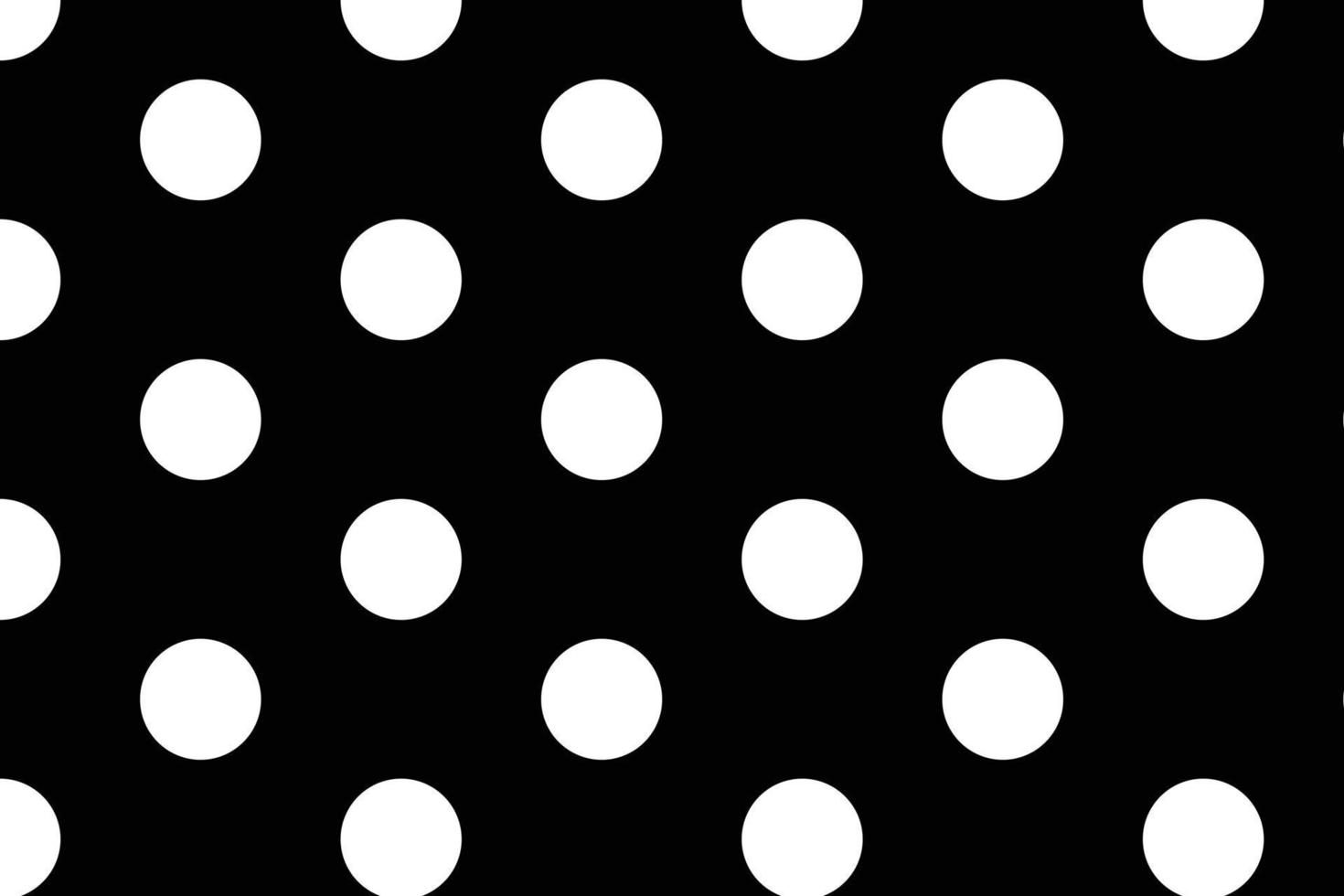 abstract naadloos wit polka punt patroon met zwart achtergrond. vector