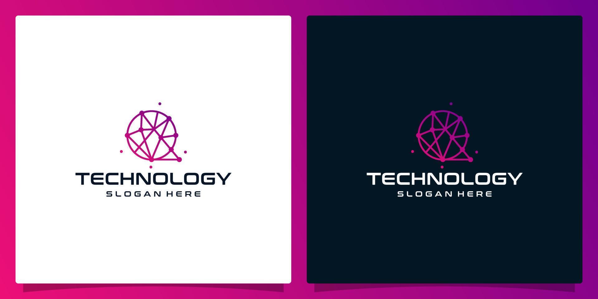 creatief logo eerste brief q abstract met technologie stijl en helling kleur. premie vector