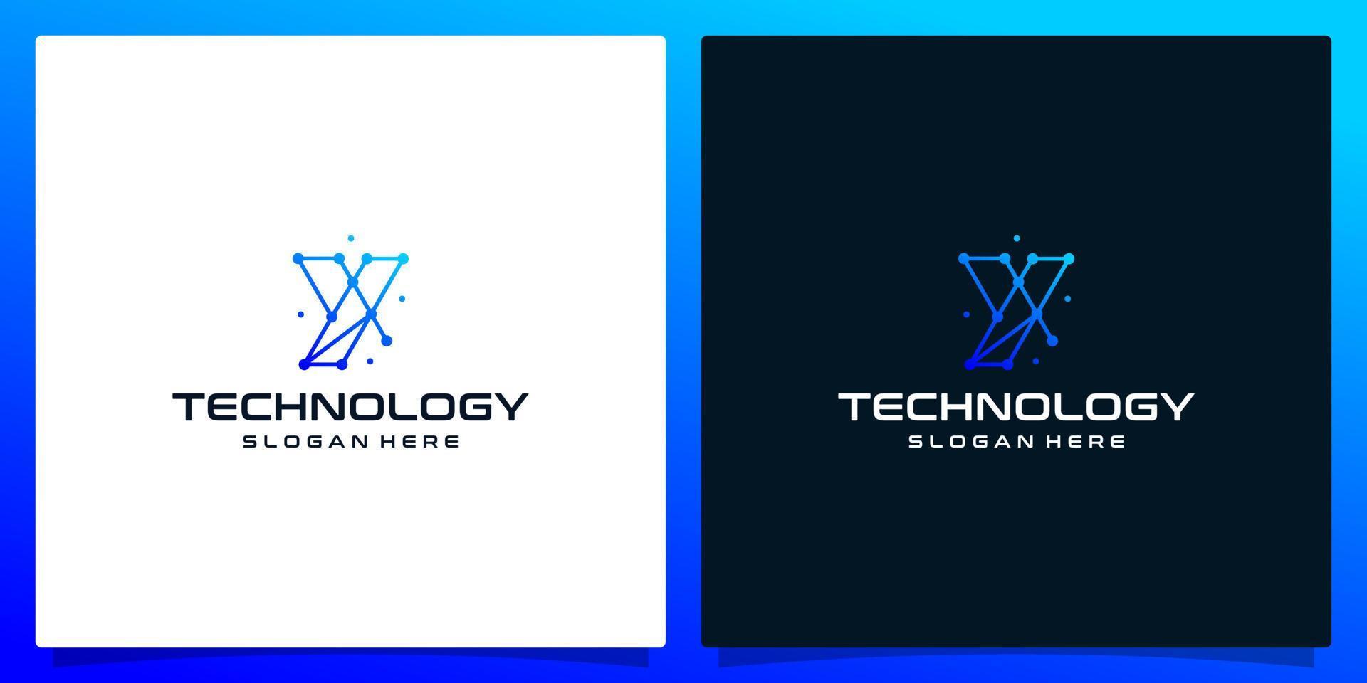 creatief logo eerste brief y abstract met technologie stijl en helling kleur. premie vector