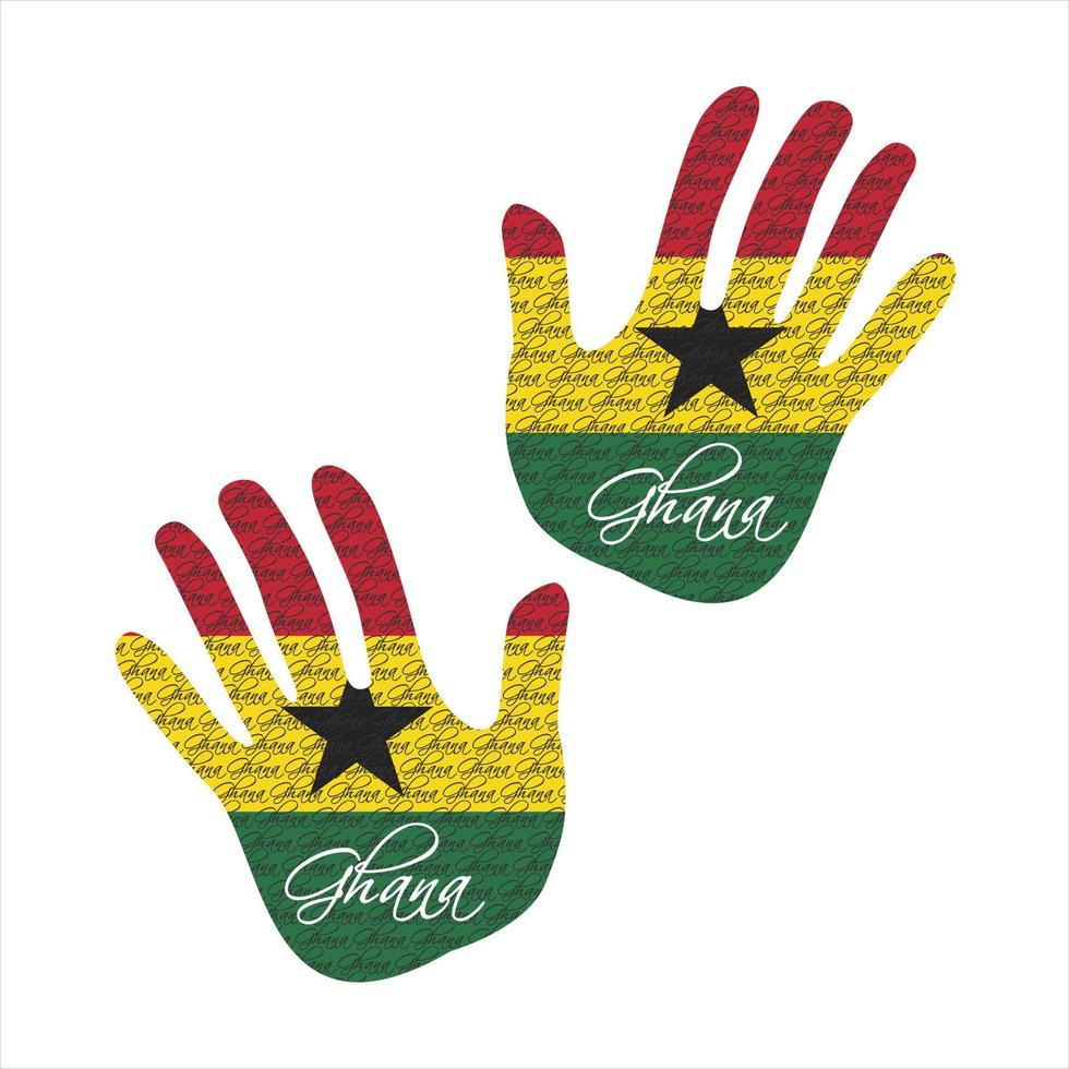 Ghana vlag hand- vector