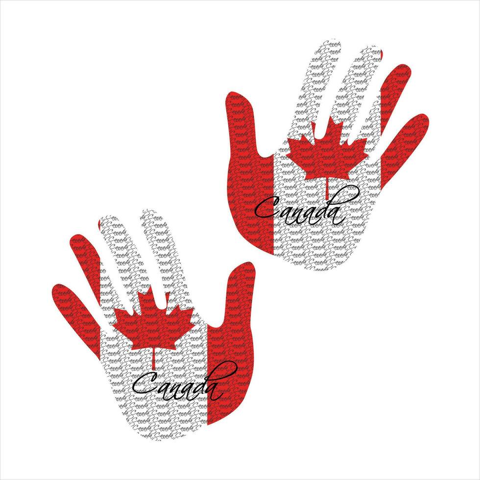 Canada vlag hand- vector