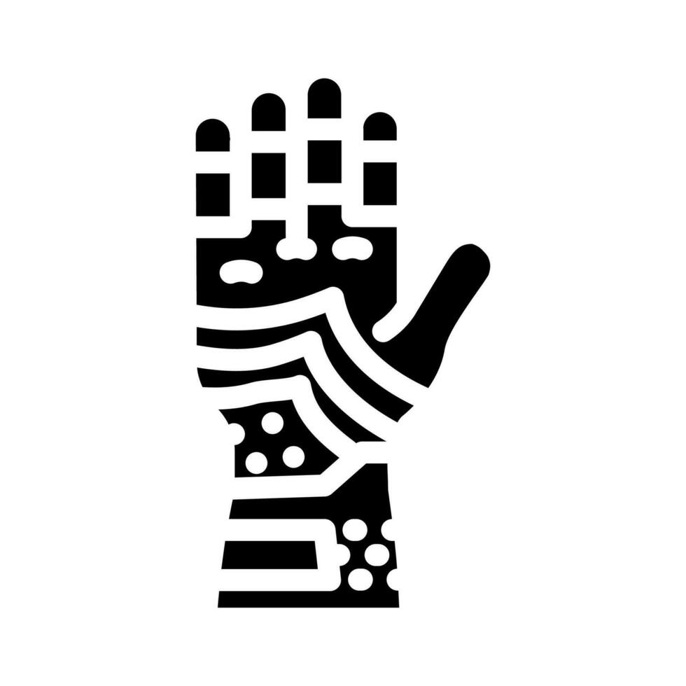 werk handschoenen garage gereedschap glyph icoon vector illustratie