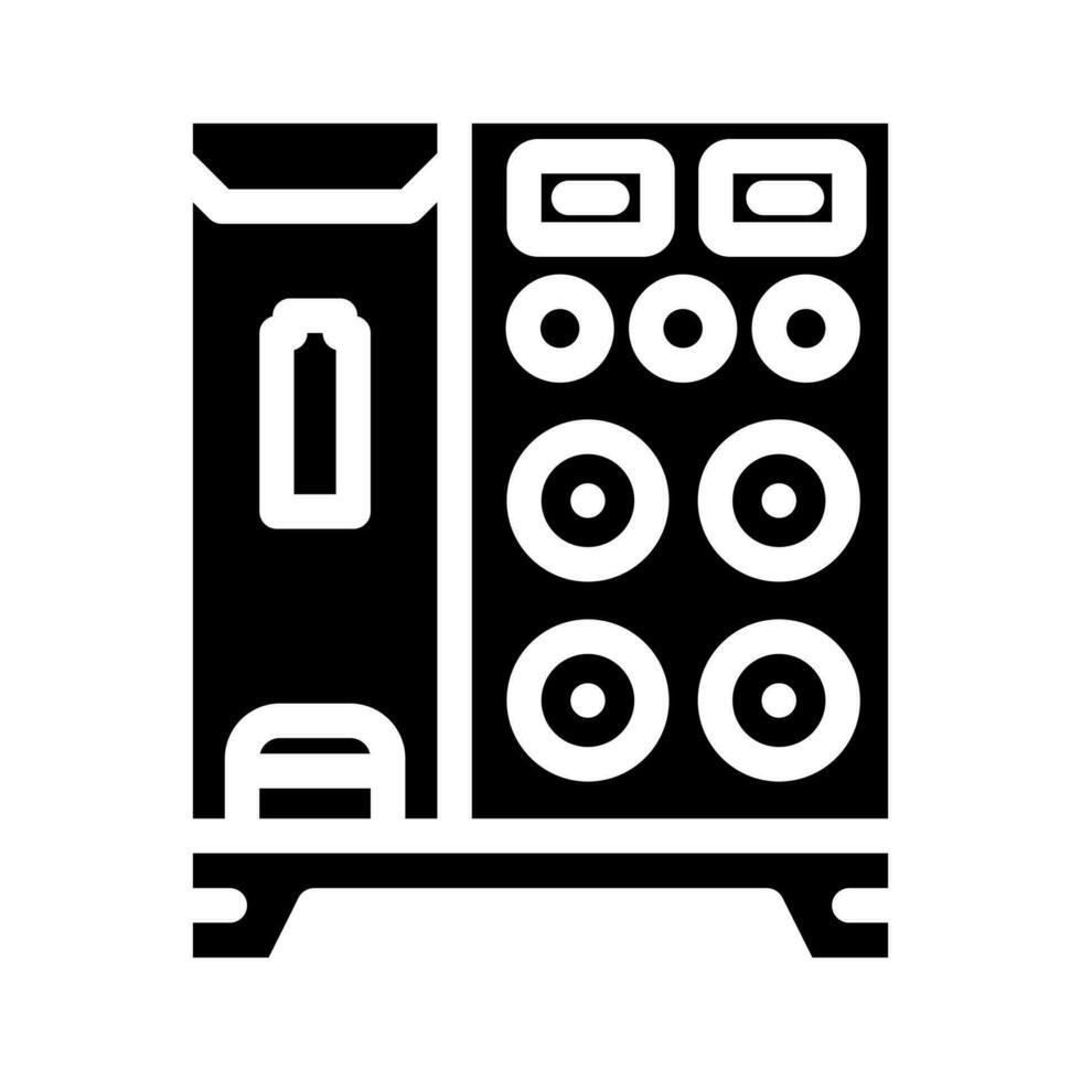 accu organisator garage gereedschap glyph icoon vector illustratie