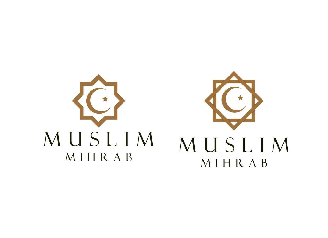 Islamitisch logo sjabloon, lint Islamitisch koepel paleis logo ontwerp sjabloon vector
