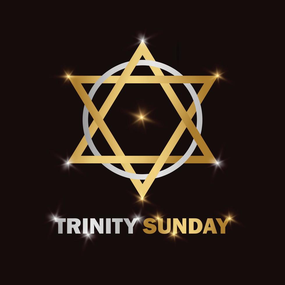 drie-eenheid zondag, religieus drie-eenheid symbool, modern achtergrond vector illustratie voor poster, kaart en banier