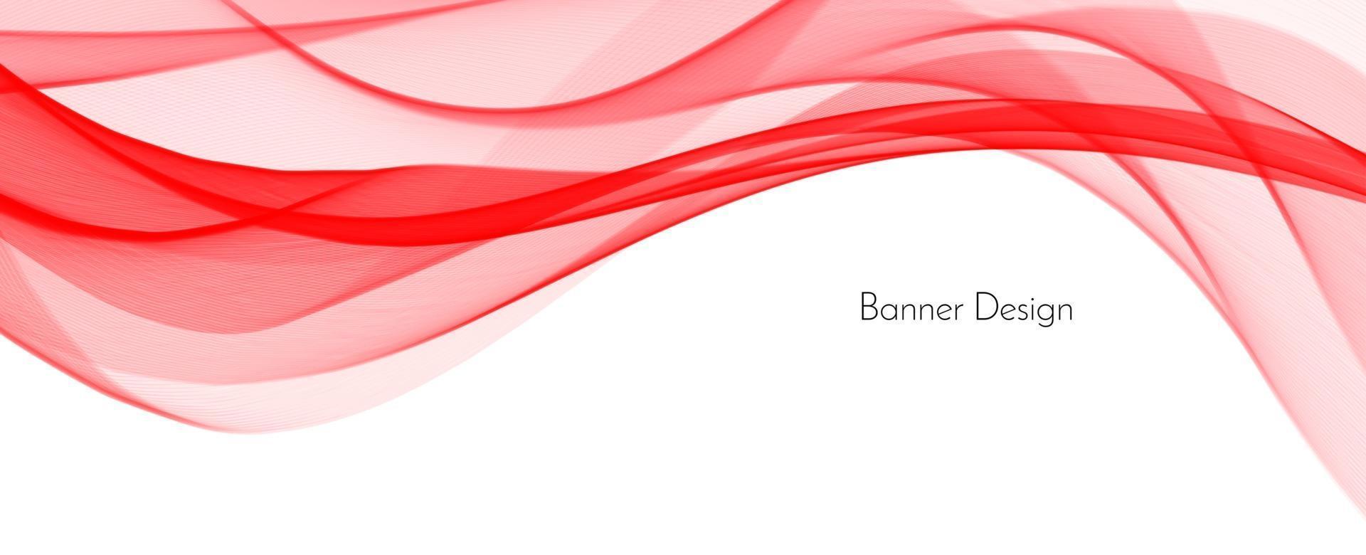 abstracte rode moderne decoratieve stijlvolle golf banner achtergrond vector