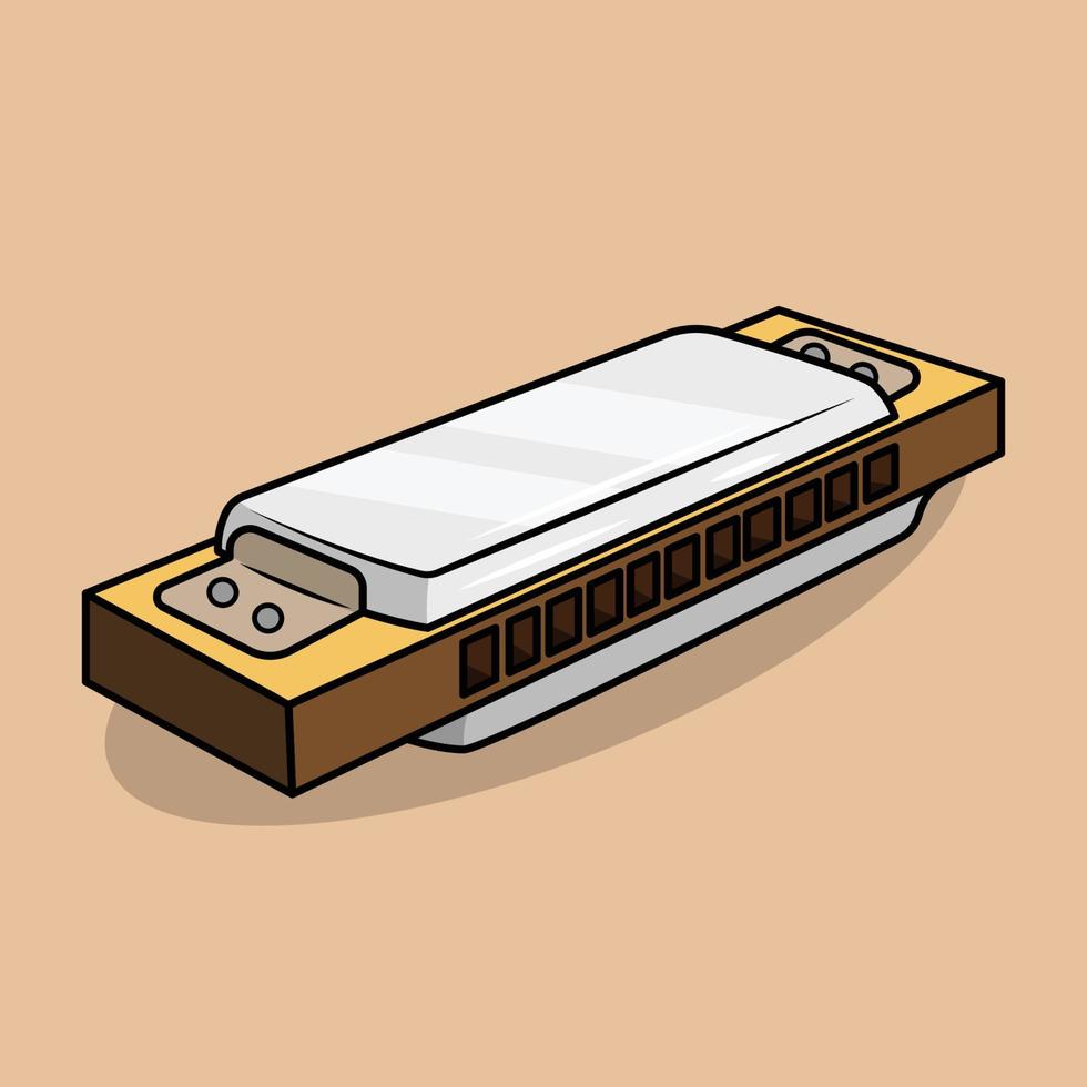 de illustratie van mondharmonica vector