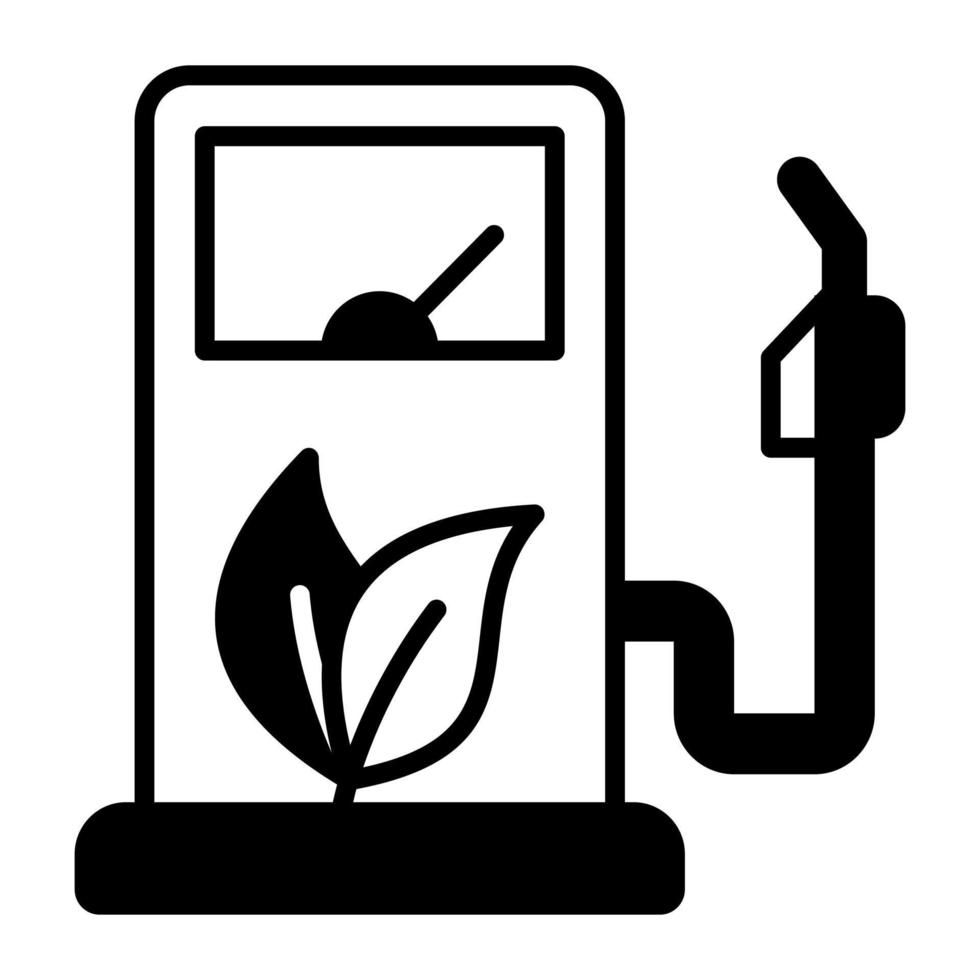 controleren deze premie kwaliteit vector van biobrandstof station, goed ontworpen icoon van eco brandstof in bewerkbare stijl