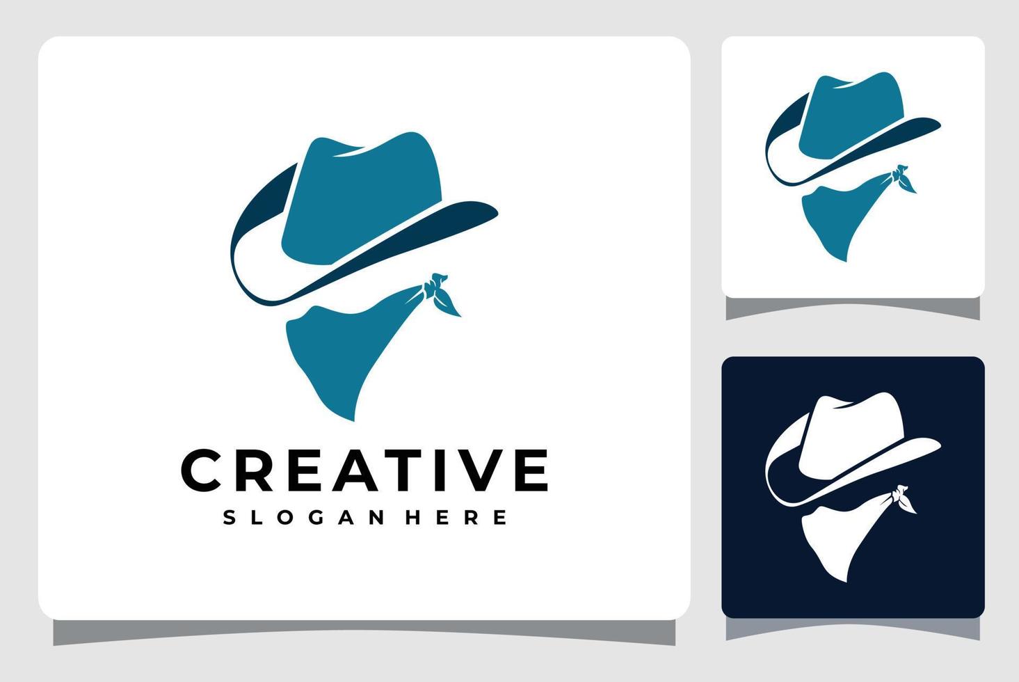 dief cowboy mascotte logo sjabloon ontwerp inspiratie vector