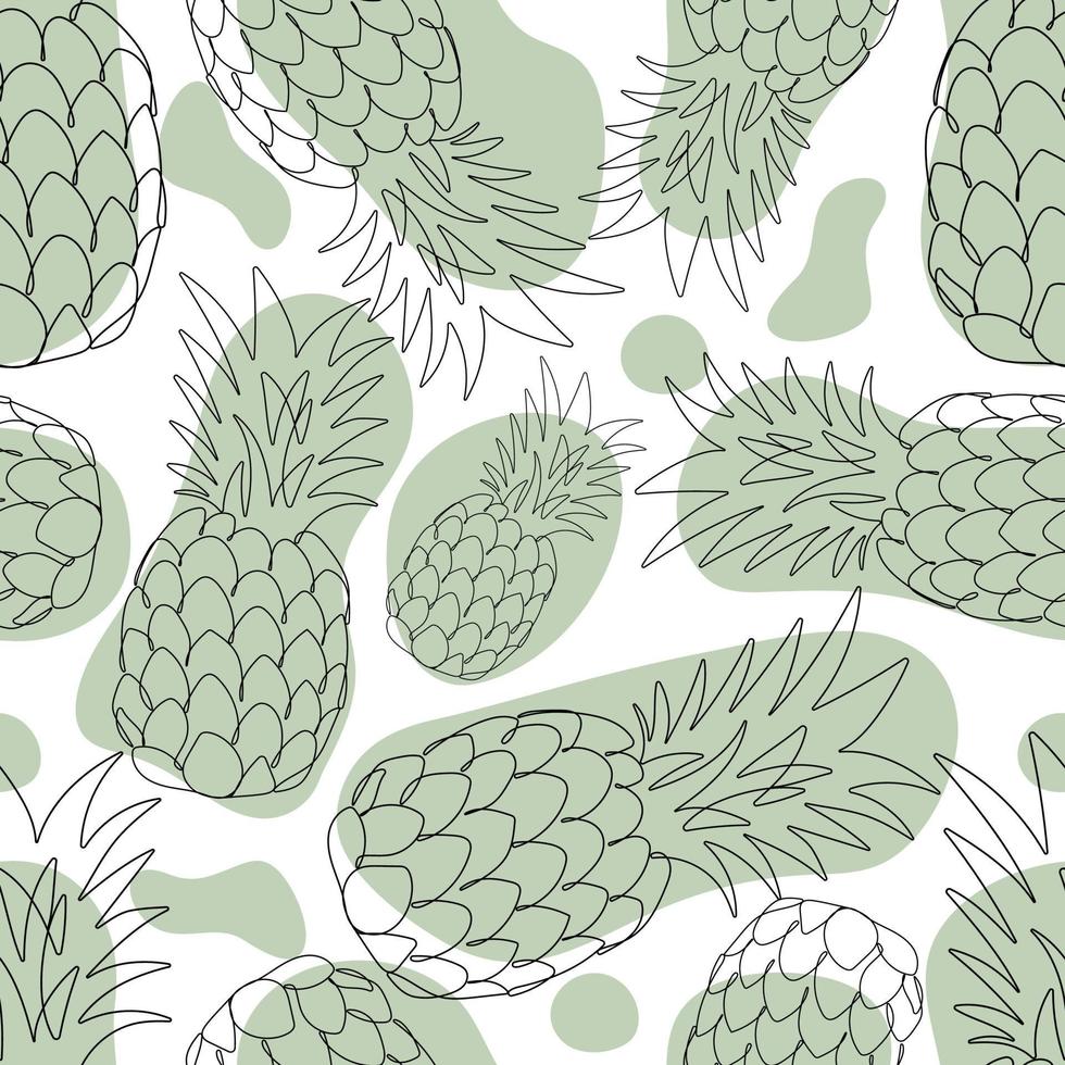 ananas naadloos patroon vector