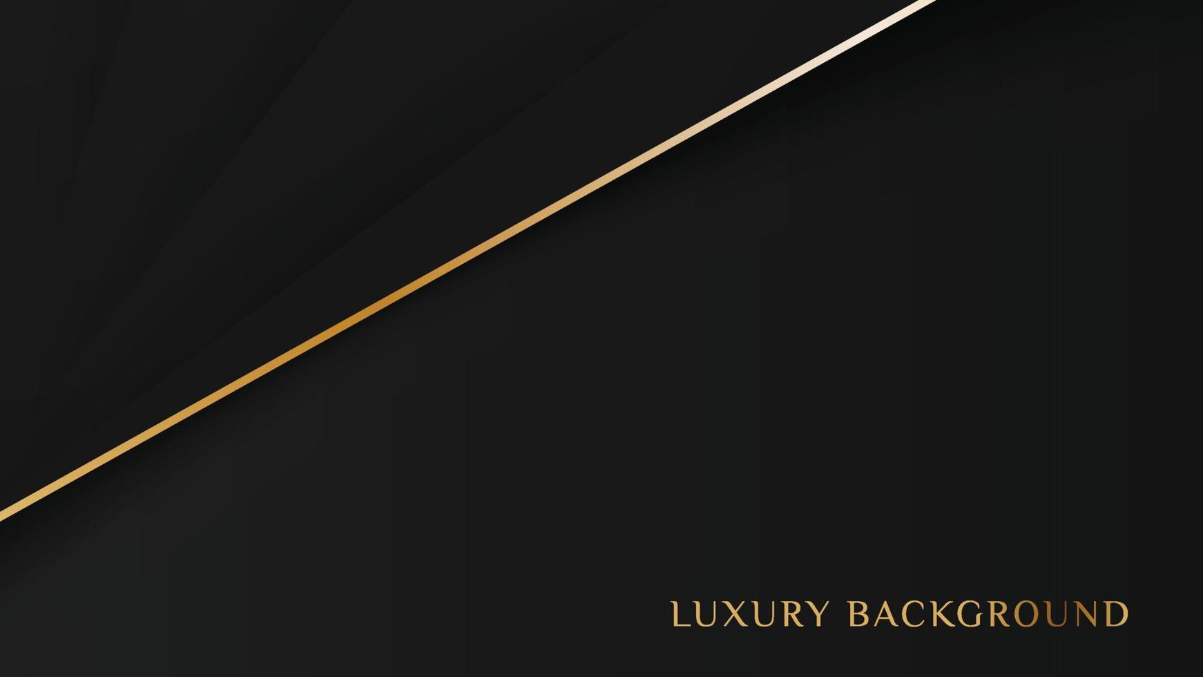 abstract luxe donker zwart met diagonaal vorm goud lijn achtergrond vector