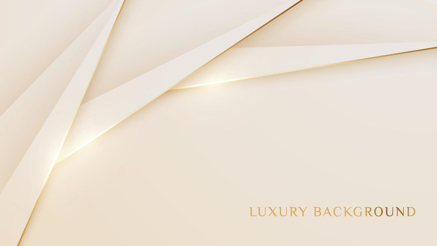 abstract luxe wit goud met diagonaal vorm schaduw vector